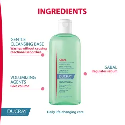 شامبو تنظيم انتاج الدهون في الشعر من Ducray 200 مل 🥳 شامبو تنظيم انتاج الدهون في الشعر من Ducray 200 مل 🥳